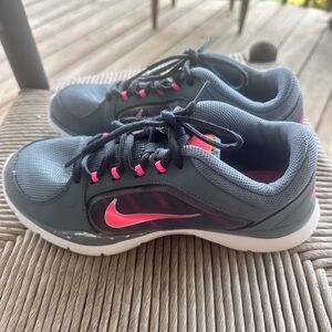 Nike Charcoal and Neon Pink Running Shoes